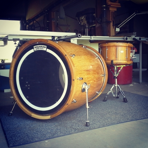 Wine Barrel Kick Drum and Snare